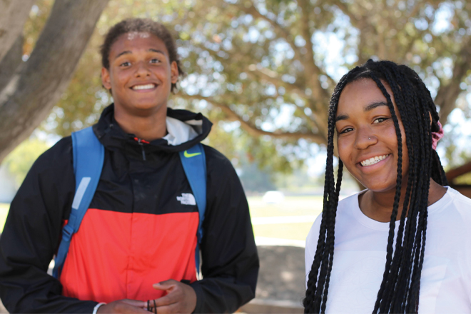 Photo of two students from the Dunn School
