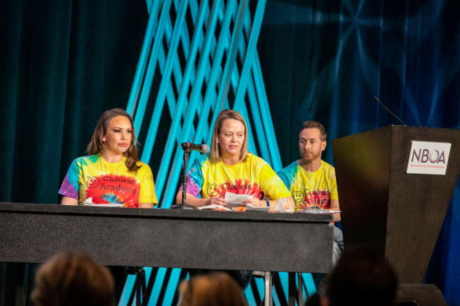 2022 NBOA Annual Meeting presenters Vanessa Calderon, Sherry Krebsbach and Greg Miles