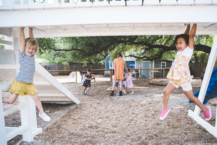 students on playground