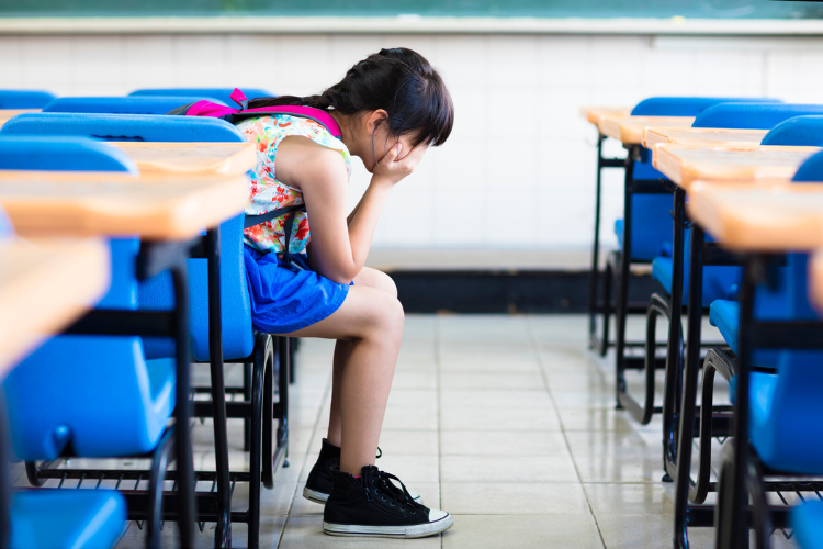 image of stressed student