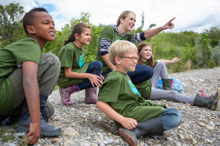 summer camp stock image